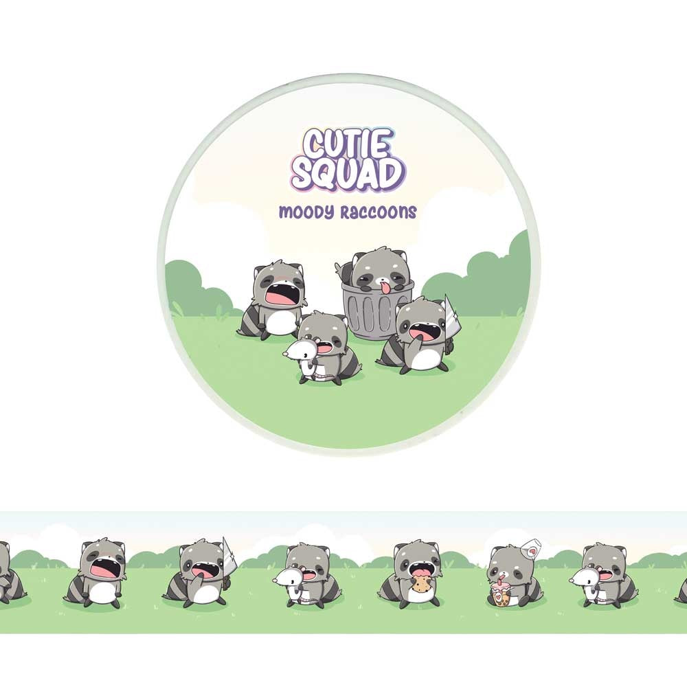 CutieSquad Washi tape - Moody Raccoons
