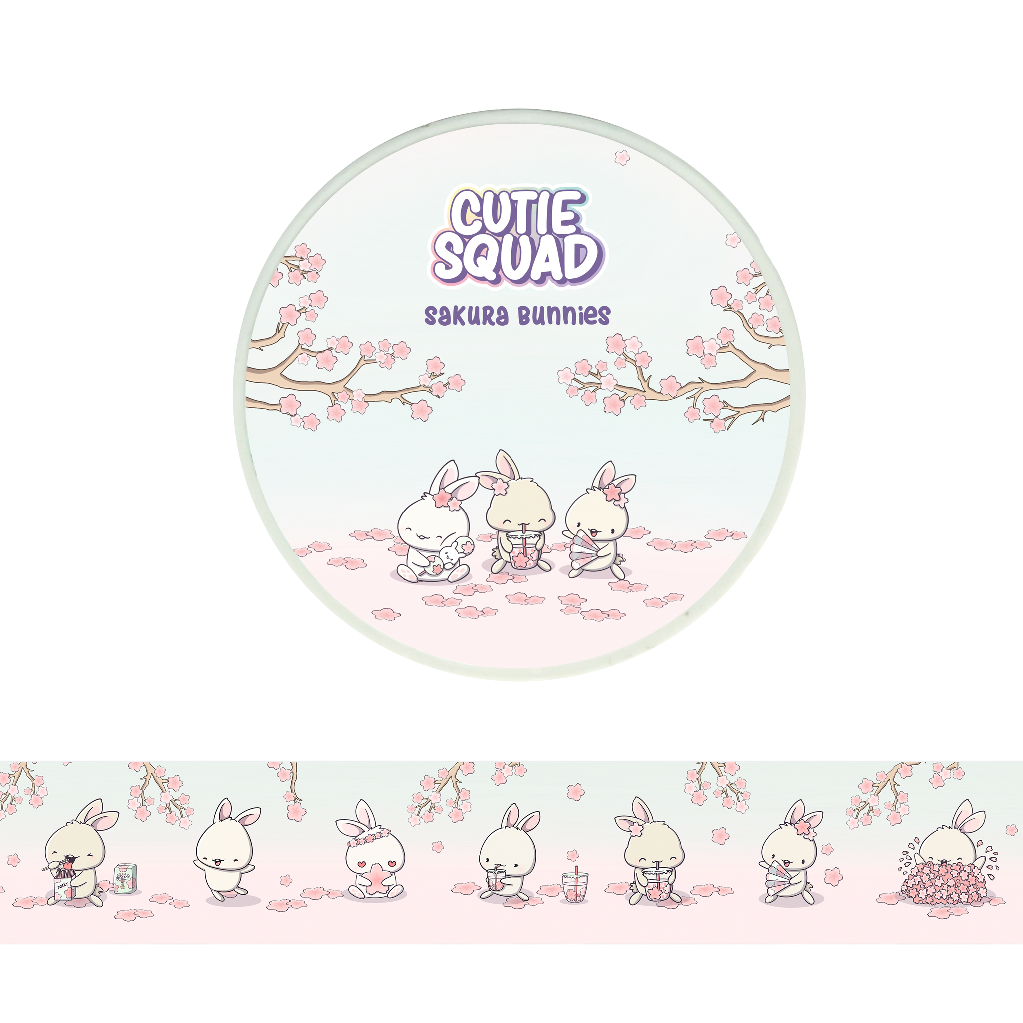 CutieSquad Washi tape - Sakura Bunnies