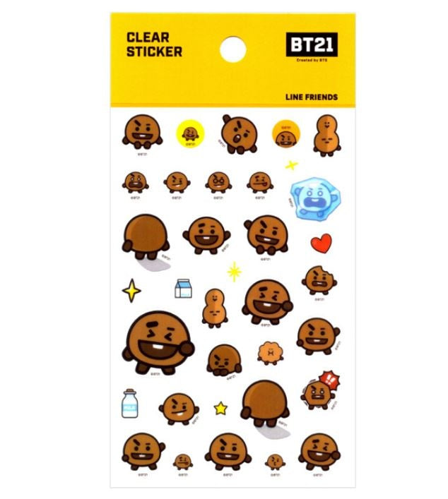 BT21 Clear Sticker - SHOOKY