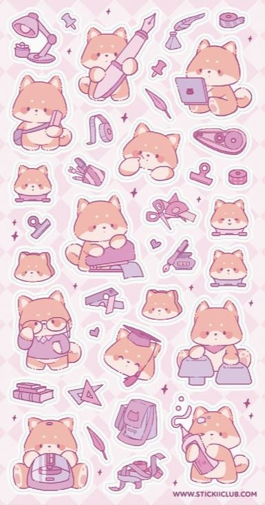Stickii Stickervel Studious Shibas - 