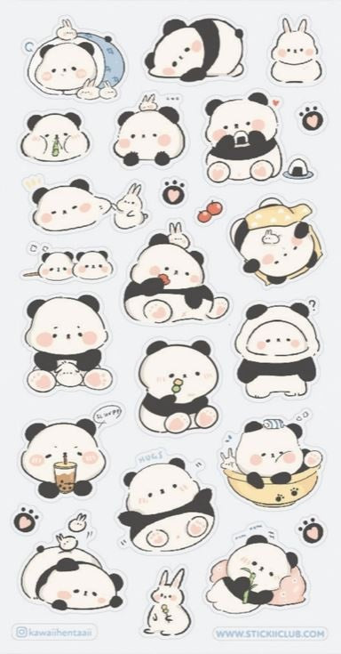 Stickii Stickervel Panda and Bun Pals - 