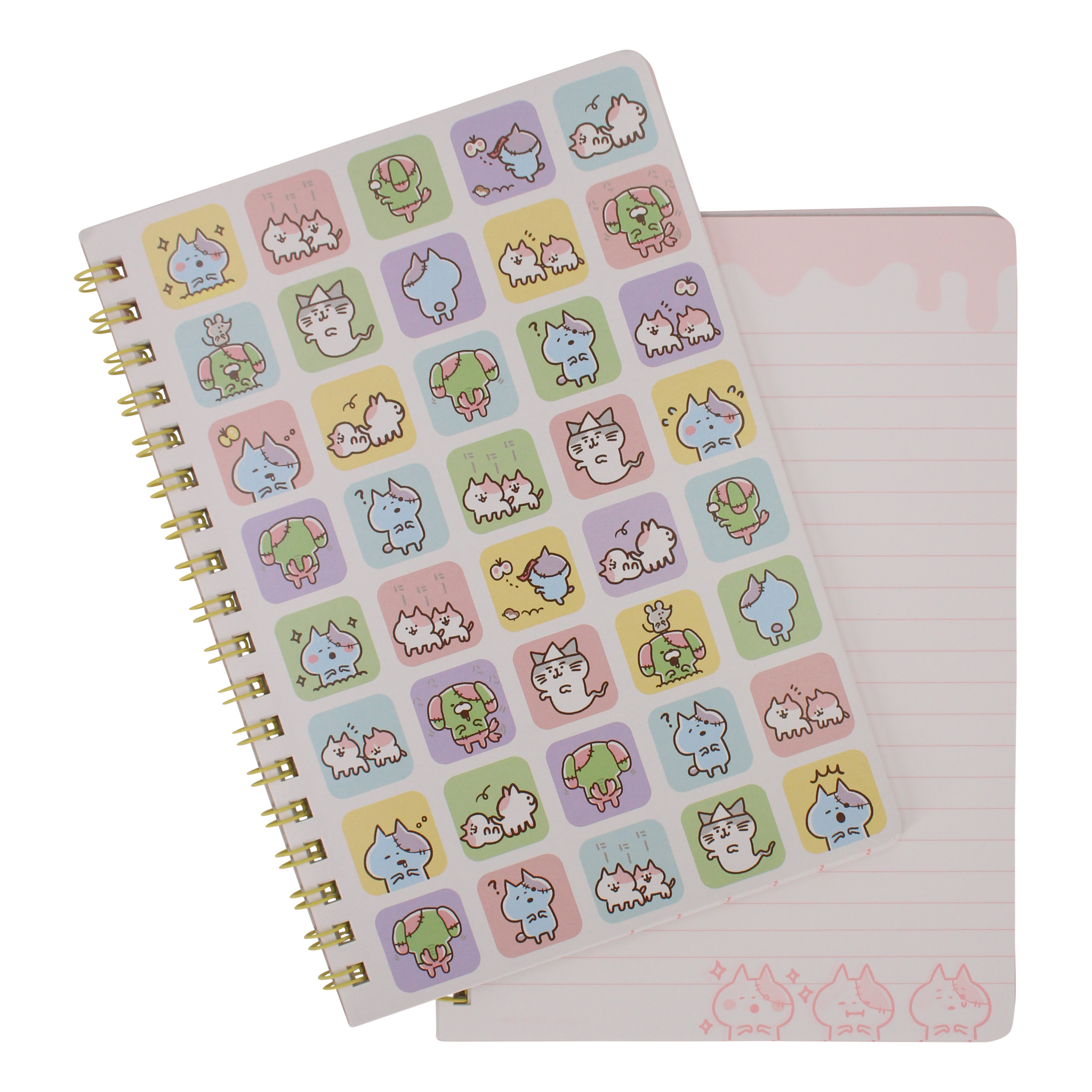 - Zombie Cat Notebook  Squares