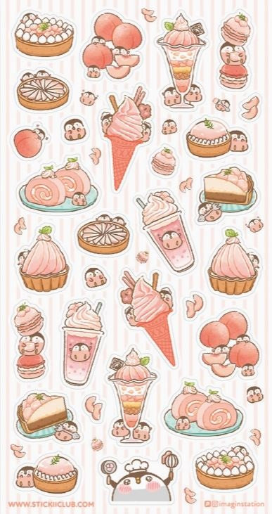 Stickii Stickervel - Peachy Penguins