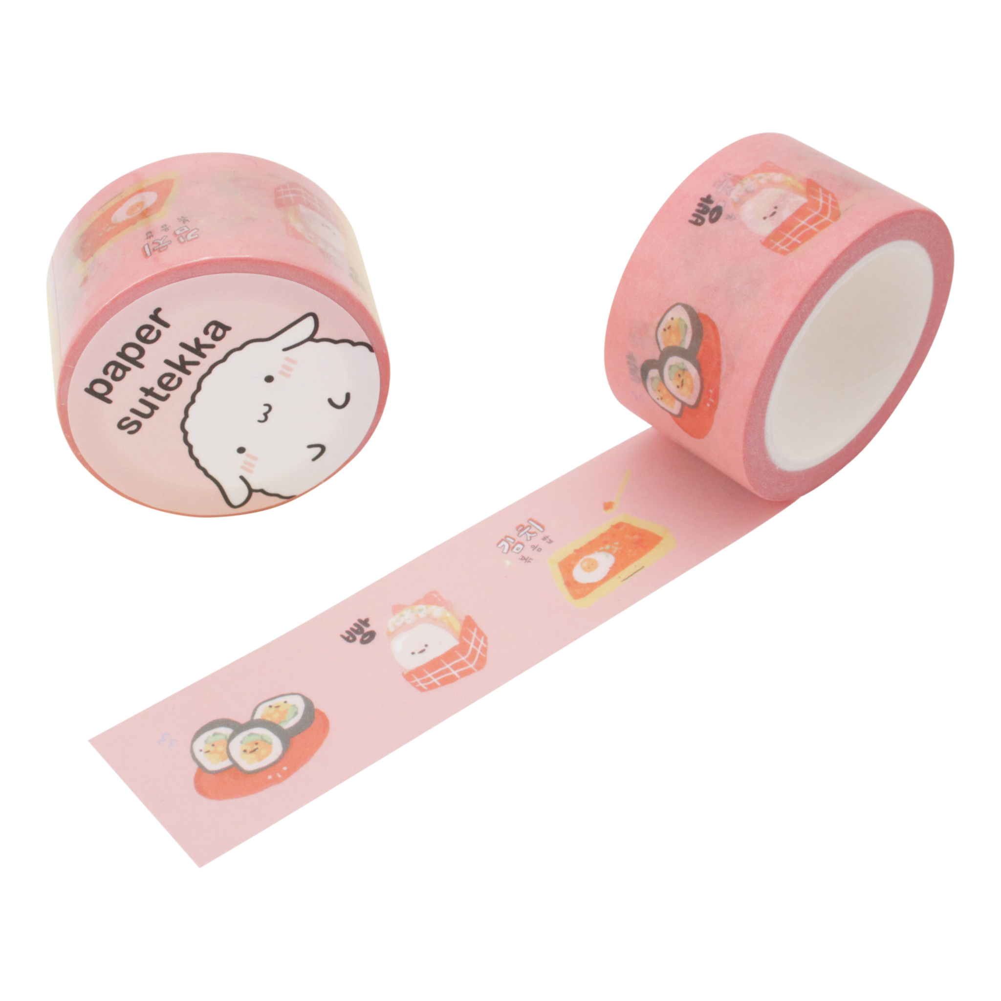 Paper Sutekka Washi Tape - Kimbap Kimchi Fried Rice 25 mm