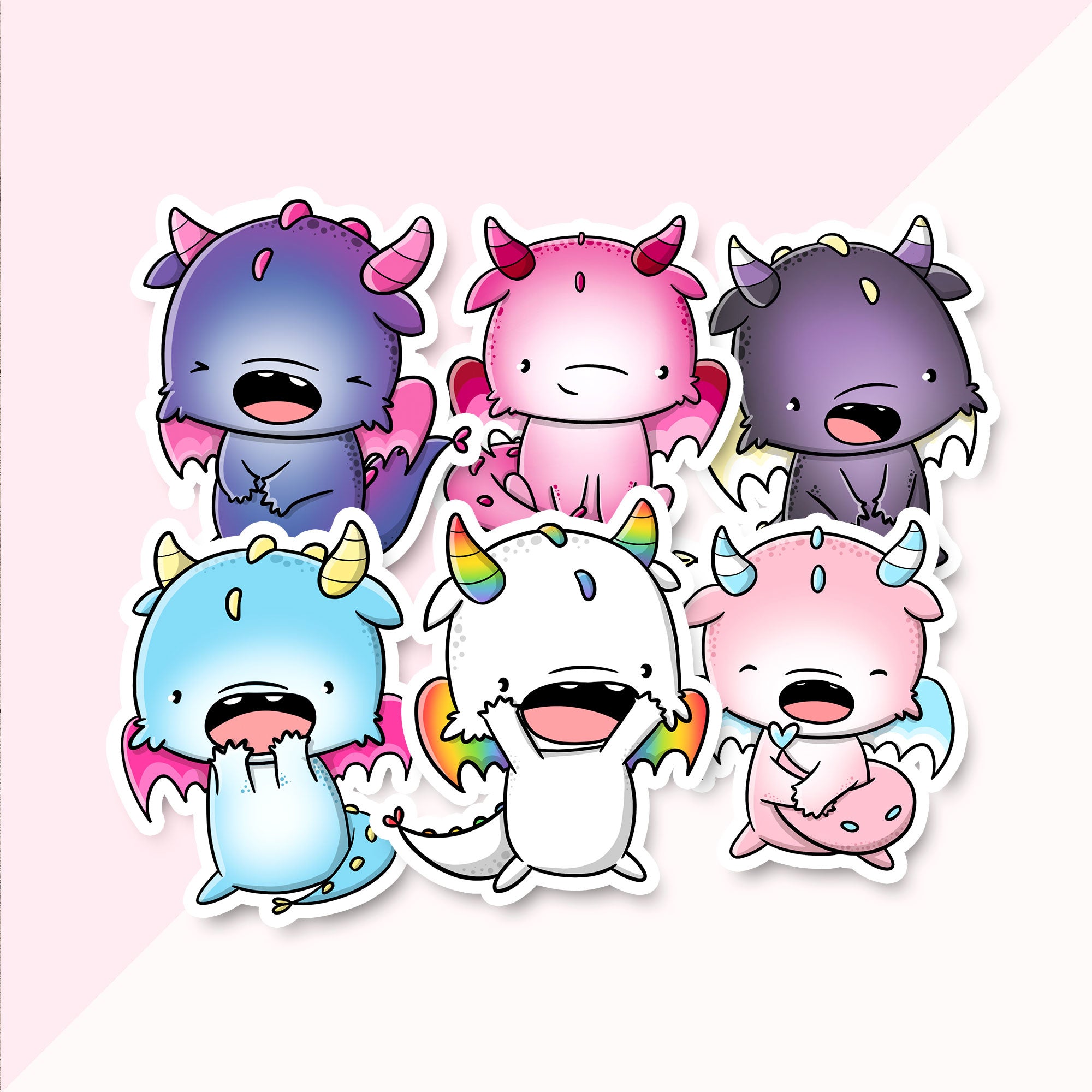 CutieSquad Stickerset - Pride Dragons (LIMITED!)