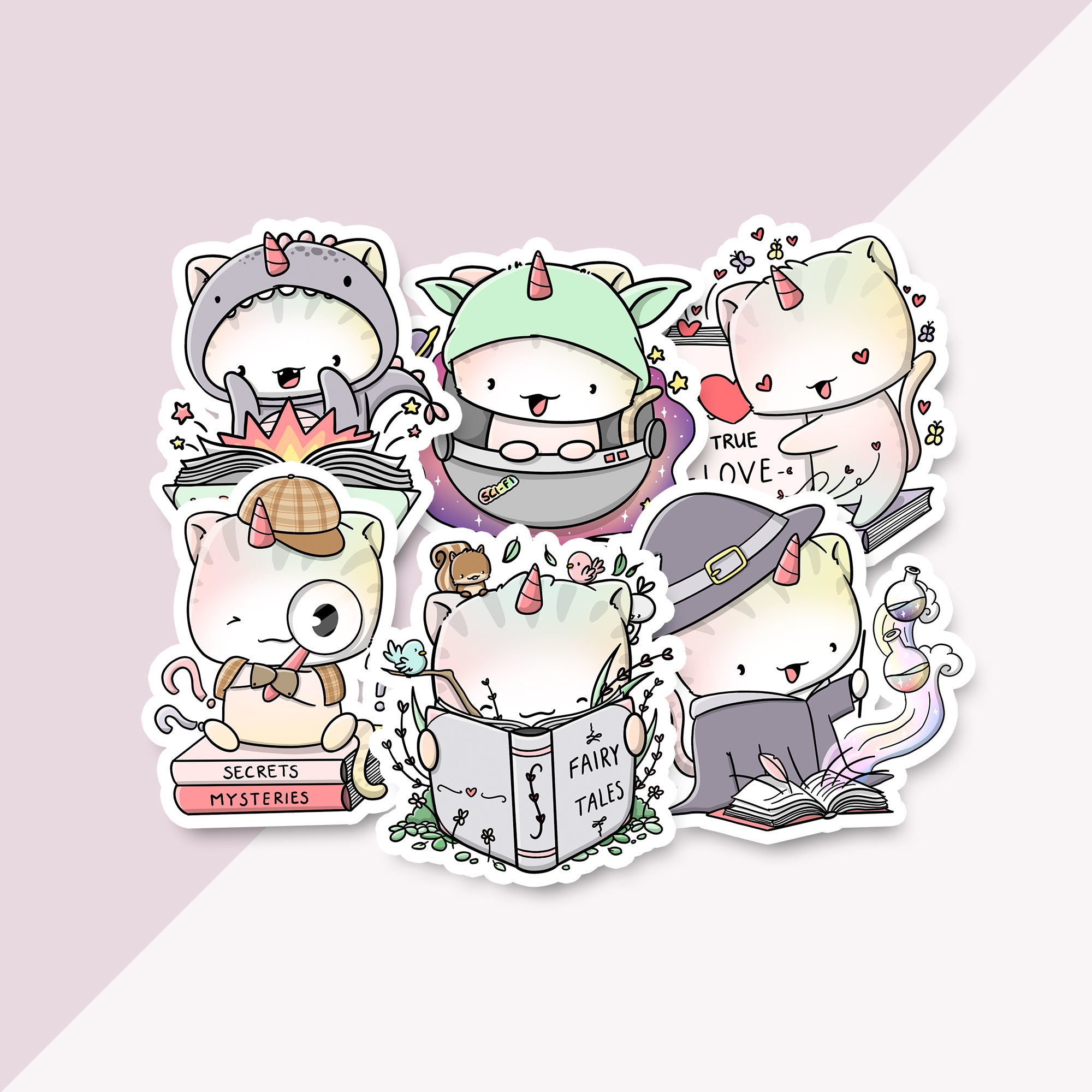 CutieSquad Stickerset - Unikitties Book Lovers (LIMITED!)