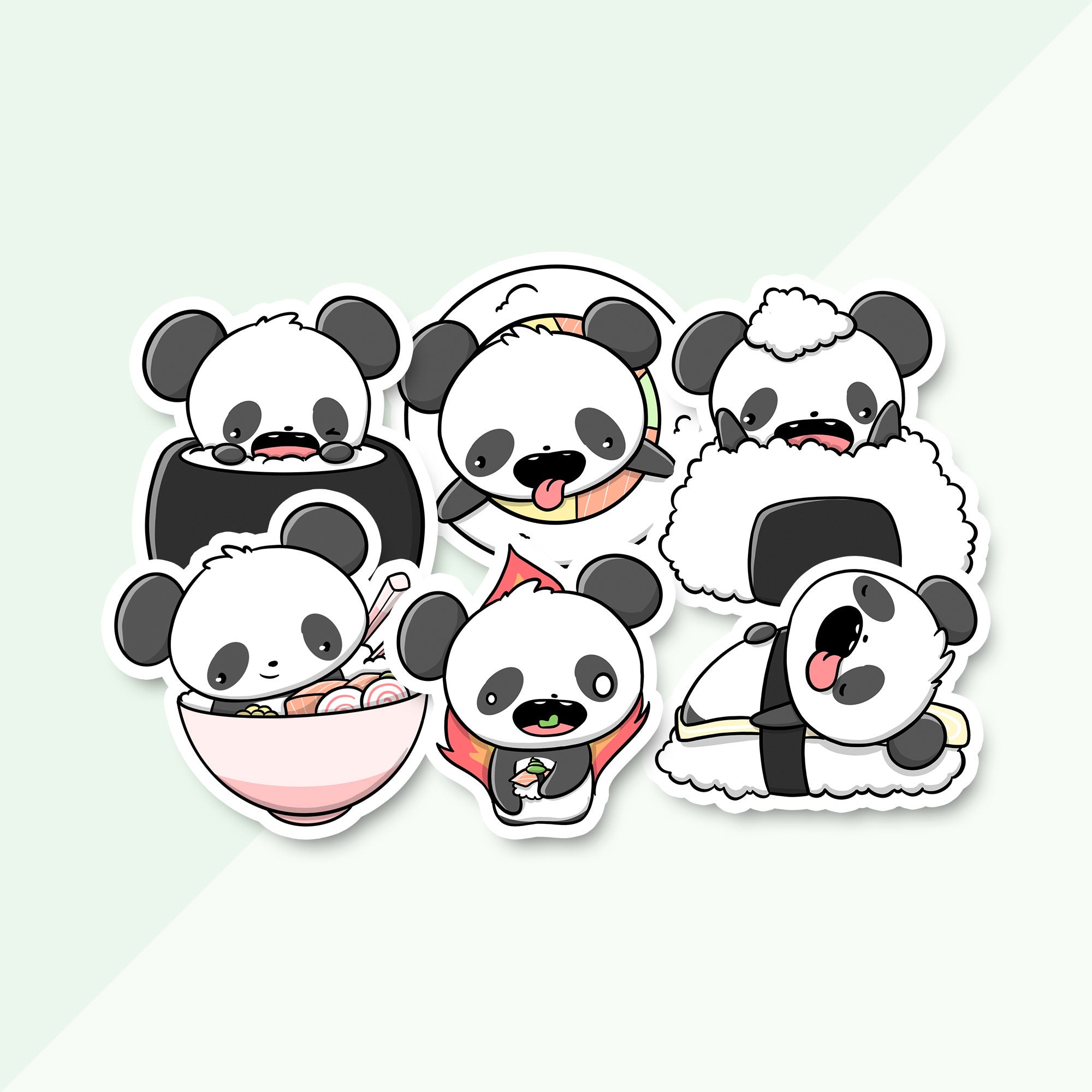 CutieSquad Stickerset Sushi Pandas (LIMITED!) - 