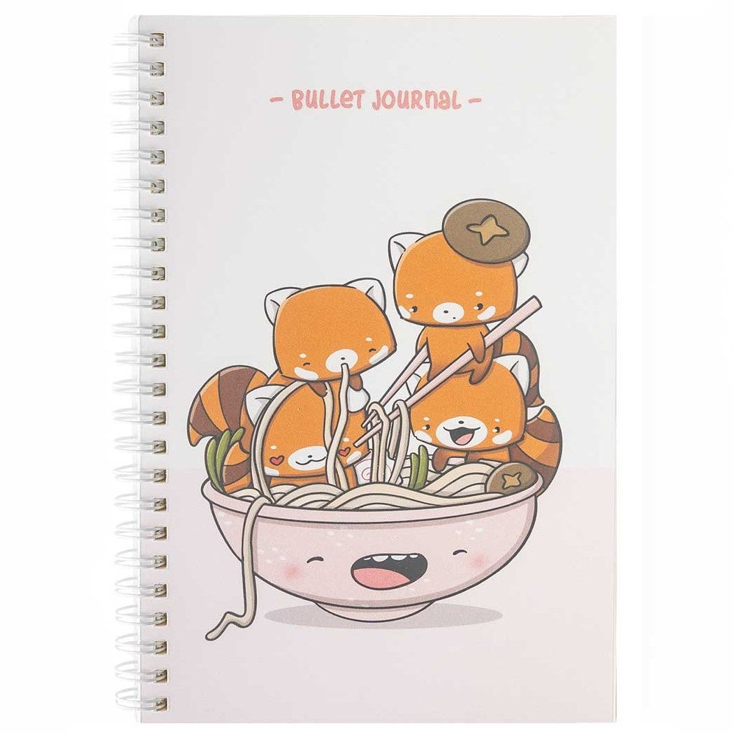 CutieSquad A5 Bullet Journal - Hungry red pandas