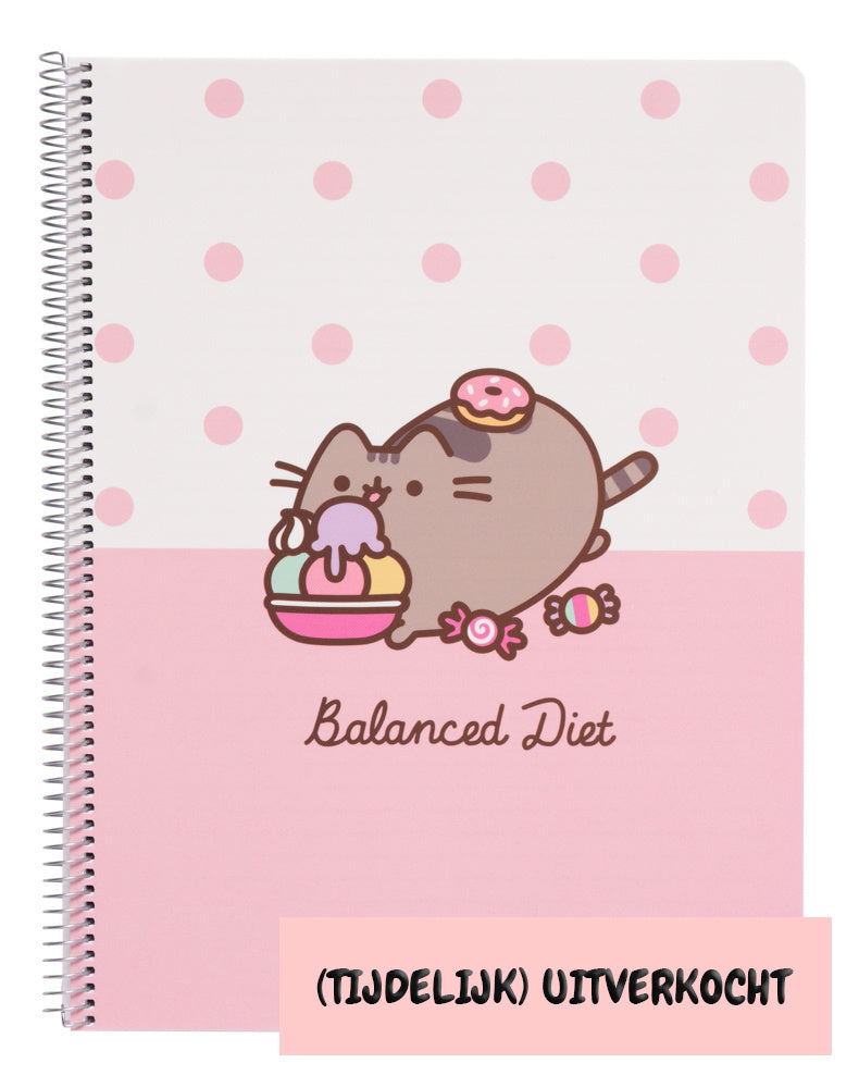 Pusheen A4 notebook met lijntjes - Balanced Diet