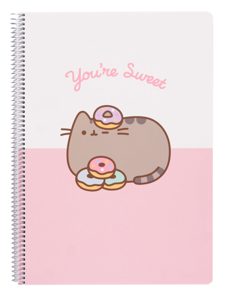Pusheen A4 notebook met ruitjes - You're sweet