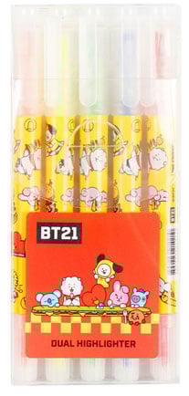 BT21 Dubbele Markeerstiften - Rood