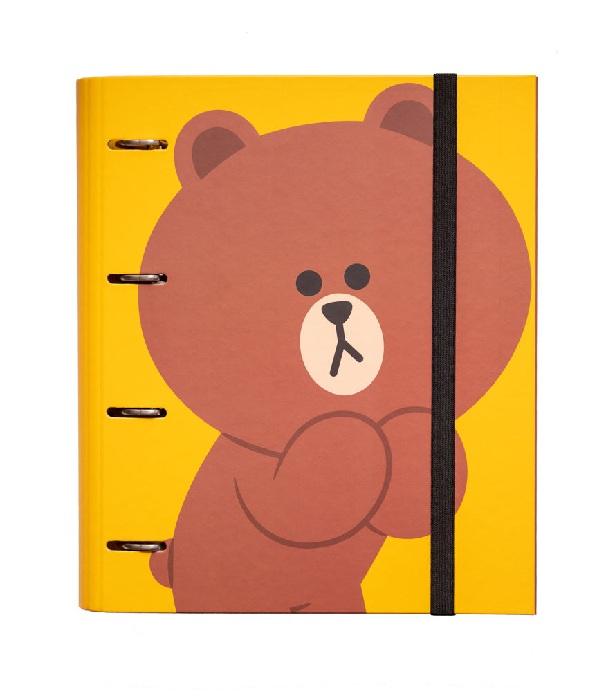 LINE FRIENDS ringband (4 rings) multomap - Brown