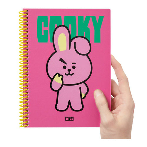 BT21 Heart A5 Spring Notebook - COOKY
