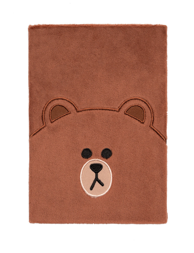 LINE FRIENDS A5 pluche notebook - Brown