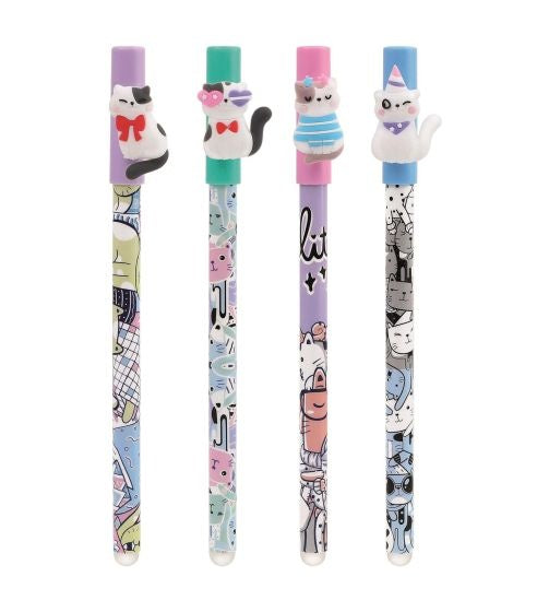 - Uitwisbare balpen  kat (diverse)