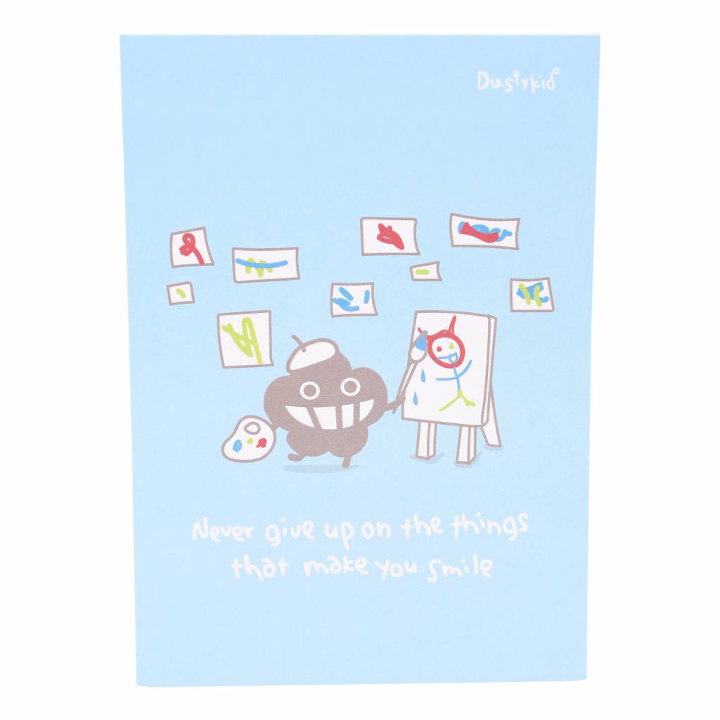 Dustykid notitieblokje - Never give up