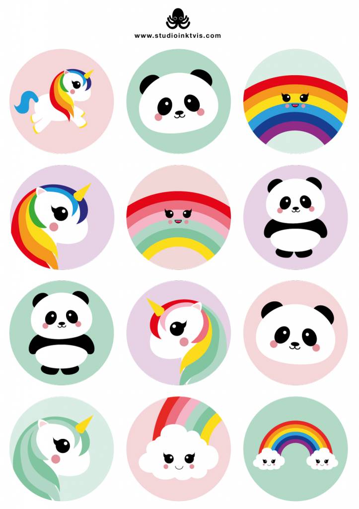 Studio Inktvis Stickervel A5 B