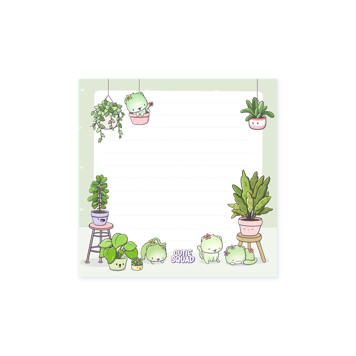 CutieSquad Mini Sticky Notes - Cactus Cat