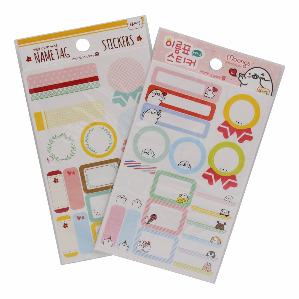 Moongs naamstickers B