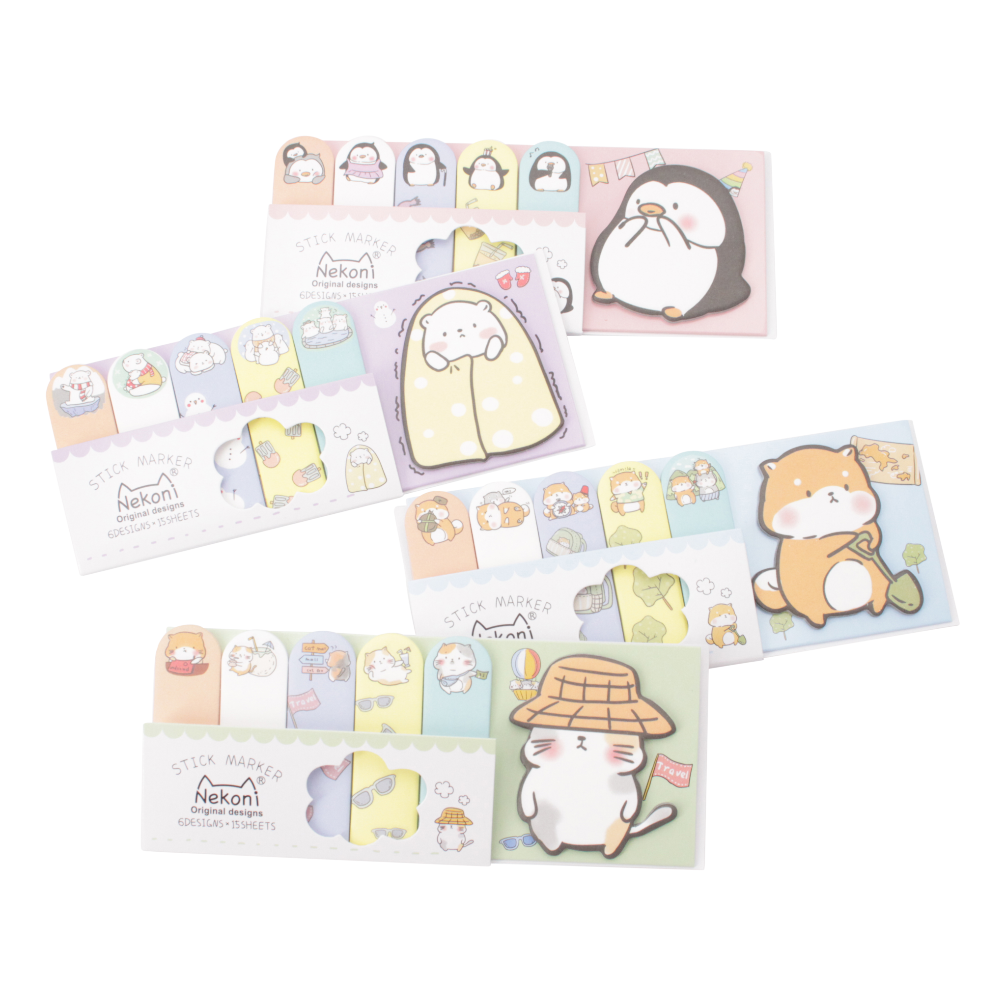 - Cute animal sticky notes A