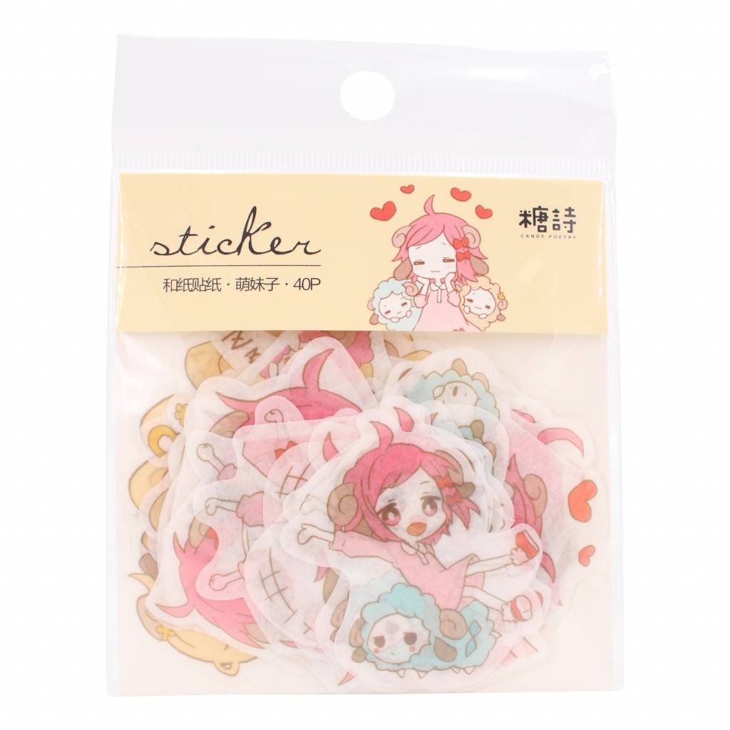 - Kawaii girls stickers V2