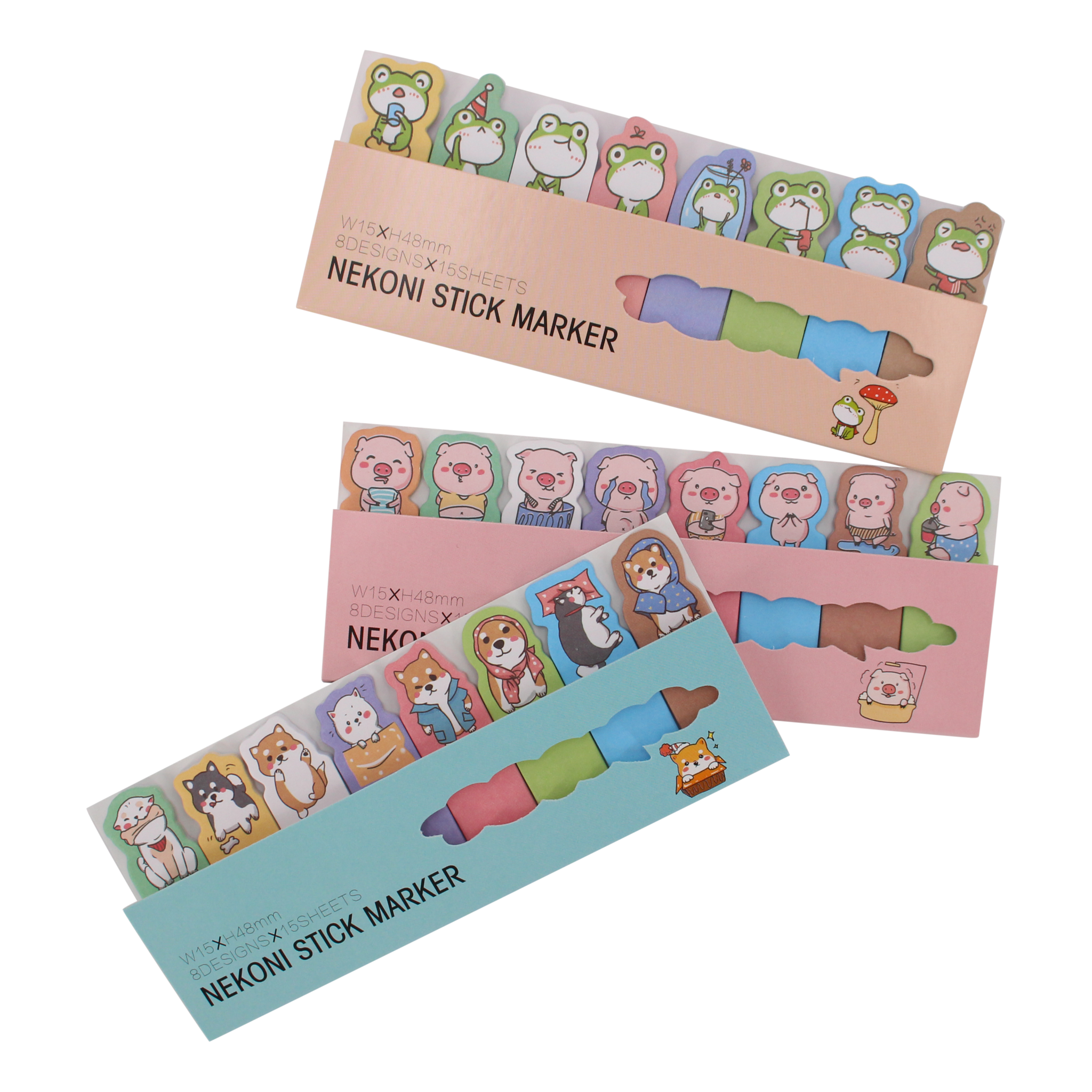 - Cute animal sticky notes B diverse  Nekoni