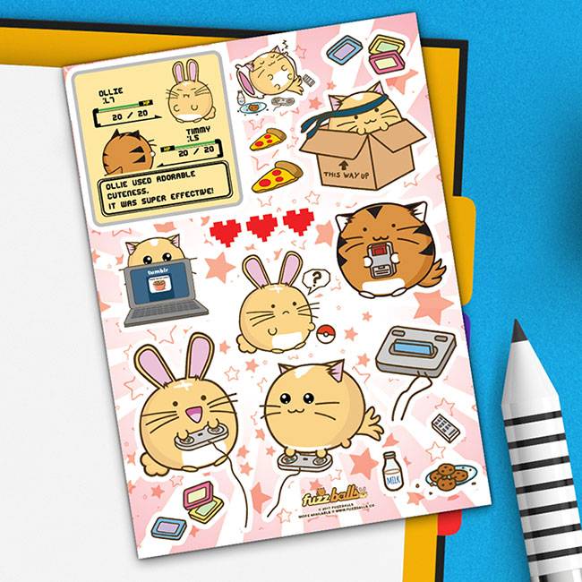 Fuzzballs Stickervel - Video Games