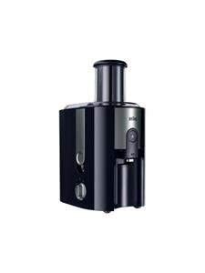 Braun Multiquick 5 juicer J 500. Kleur van het product: Zwart, Zilver, Inhoud vruchtvleescontainer: 2 l, Sapcontainer: 1,25 l. Materiaal behuizing: Kunststof, Roestvrijstaal. Vermogen: 900 W