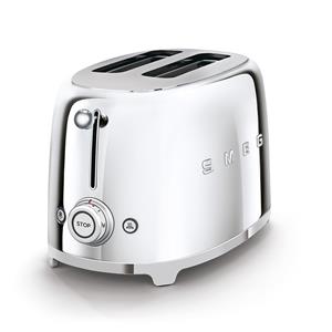 Smeg 2-Scheiben-Toaster Retro Style 50`s, 6 Röstgradstufen, 3 Automatikprogramme, chrome, Chrome