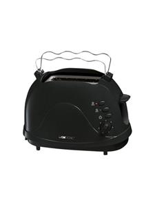 clatronic TA3565 Toaster mit eingebautem Brötchenaufsatz Schwarz