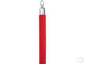 Securit Afzetkoord  150cm rood met chroome knop