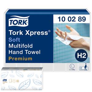 Tork Premium intergevouwen handdoek Zacht. l 21.2 x b 25.5 cm. wit (pak 3150 stuks)