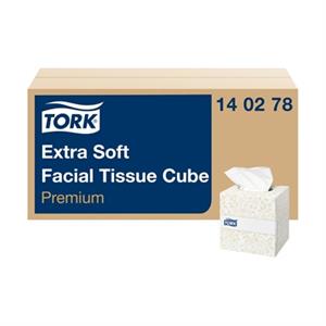 Tork Premium facial tissue 2-lgs wit Cube21x20 cm ds a 3000 tissues (30x100)