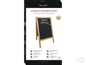 Securit stoepbord Sandwich ft 70 x 125 cm, teak