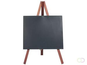 Securit Tisch-Kreidetafel MINI mit Staffelei, mahagoni