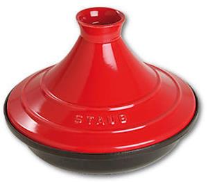 Staub Tajine 28cm rund Kirsch-rot, Gusseisen