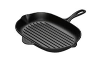 Lecreuset Signature Grillpan, 32x22cm mat zwart