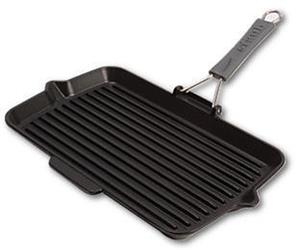 Staub Grillpfanne induktion rechteckig 34x21cm schwarz