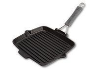 Staub Grillpfanne mit Silikongriff quadratisch 24 cm, schwarz