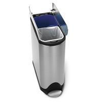 Simplehuman Afvalemmer Butterfly Recycler 40 liter (zilver)