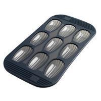 mastradhk Mastrad Backform für 9 Madeleines, Gebäckform, Backblech, Silikonform, Silikon, Grau Transparent, F42614