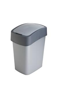 Curver Flip bin 25 liter zilver / antraciet