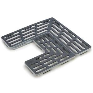 Joseph Joseph Sink Saver Gootsteenmat Aanpasbaar Grijs 2 Stuks