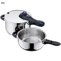 WMF Snelkookpan Perfect Plus met een afneembare handgreep, ø 22 cm, inductie (3-delig)