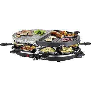 Princess Raclette-Steingrill mit 8 Pfannen Oval 1200 W 162710 Schwarz