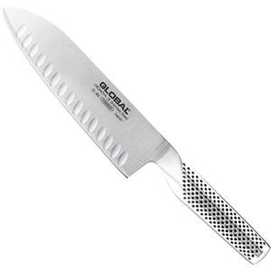 Global G-80 Santoku 18 cm mit Kullen - Cromova 18 Stahl