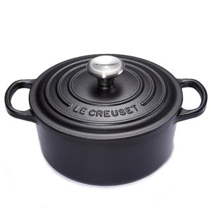 LE CREUSET GMBH Bräter Signature, rund, 20 cm, schwarz, schwarz