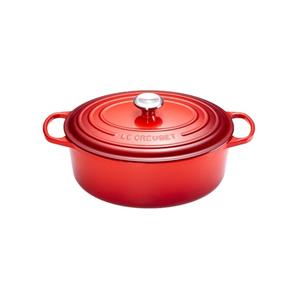 Lecreuset Braadpan Ovaal Signature Kersenrood Ø 29 cm