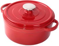 Cuisinova Braadpan Gietijzer 20 cm 2,5 liter Rood