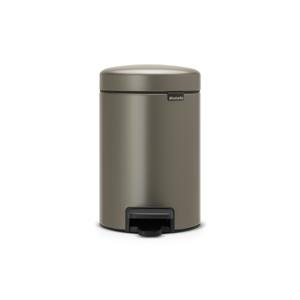 Brabantia pedaalemmer 3 liter newIcon met kunststof binnenemmer platinum 113246